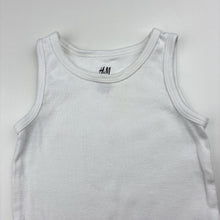 Load image into Gallery viewer, Unisex H&amp;M, white organic cotton singletsuit romper, GUC, size 0,  