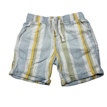 Load image into Gallery viewer, Boys Anko, striped linen / cotton shorts, elasticated, FUC, size 5,  