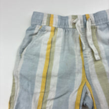 Load image into Gallery viewer, Boys Anko, striped linen / cotton shorts, elasticated, FUC, size 5,  