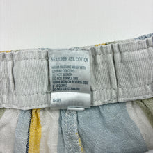Load image into Gallery viewer, Boys Anko, striped linen / cotton shorts, elasticated, FUC, size 5,  