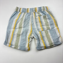 Load image into Gallery viewer, Boys Anko, striped linen / cotton shorts, elasticated, FUC, size 5,  