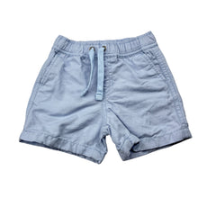 Load image into Gallery viewer, Boys Country Road, blue cotton / linen shorts, elasticated, EUC, size 0,  