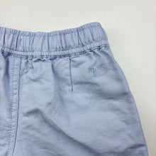 Load image into Gallery viewer, Boys Country Road, blue cotton / linen shorts, elasticated, EUC, size 0,  