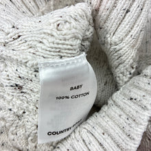 Load image into Gallery viewer, Boys Country Road, knitted cotton sweater / jumper, discolouration around leather patch, FUC, size 000,  
