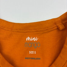 Load image into Gallery viewer, Girls Mango, orange cotton tee / top, GUC, size 5,  