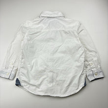 Load image into Gallery viewer, Boys Target, white cotton long sleeve shirt, dinosaur, EUC, size 3,  