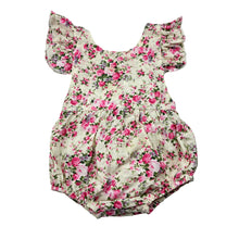Load image into Gallery viewer, Girls Tong Bei Qi, floral summer romper, light marks, FUC, size 00,  