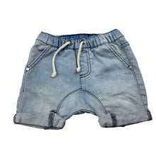 Load image into Gallery viewer, Boys Baby Berry, organic cotton blend stretch denim shorts, elasticated, GUC, size 1,  
