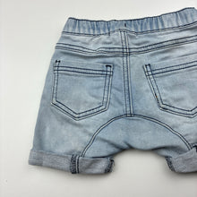 Load image into Gallery viewer, Boys Baby Berry, organic cotton blend stretch denim shorts, elasticated, GUC, size 1,  