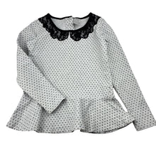 Load image into Gallery viewer, Girls Target, grey stretchy long sleeve peplum top, FUC, size 7,  