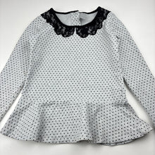 Load image into Gallery viewer, Girls Target, grey stretchy long sleeve peplum top, FUC, size 7,  