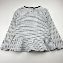 Load image into Gallery viewer, Girls Target, grey stretchy long sleeve peplum top, FUC, size 7,  
