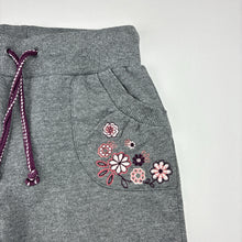 Load image into Gallery viewer, Girls Target, embroidered track pants, elasticated, Inside leg: 49cm, GUC, size 6,  