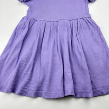 Load image into Gallery viewer, Girls Favourites, ribbed organic cotton dress, light marks, FUC, size 4, L: 50cm
