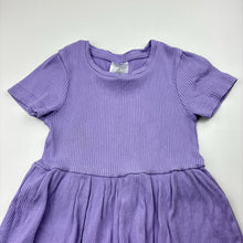 Load image into Gallery viewer, Girls Favourites, ribbed organic cotton dress, light marks, FUC, size 4, L: 50cm