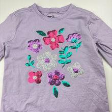 Load image into Gallery viewer, Girls Anko, soft cotton long sleeve top, sequin flowers, FUC, size 4,  