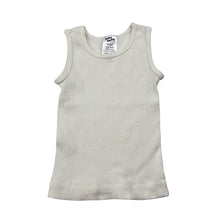 Load image into Gallery viewer, Unisex Baby Berry, white ribbed cotton singlet top, FUC, size 0000,  