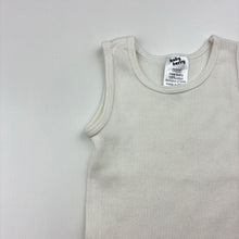 Load image into Gallery viewer, Unisex Baby Berry, white ribbed cotton singlet top, FUC, size 0000,  