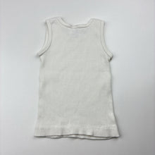 Load image into Gallery viewer, Unisex Baby Berry, white ribbed cotton singlet top, FUC, size 0000,  