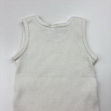 Load image into Gallery viewer, Unisex Baby Berry, white ribbed cotton singlet top, FUC, size 0000,  