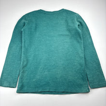 Load image into Gallery viewer, Boys Anko, green waffle long sleeve top, discolouration, FUC, size 7,  