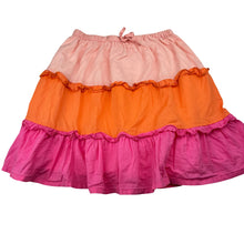 Load image into Gallery viewer, Girls KID, lined colourful cotton skirt, elasticated, small mark waistband, FUC, size 7,  
