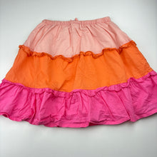 Load image into Gallery viewer, Girls KID, lined colourful cotton skirt, elasticated, small mark waistband, FUC, size 7,  