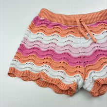 Load image into Gallery viewer, Girls Mango, knitted cotton shorts, elasticated, GUC, size 5,  