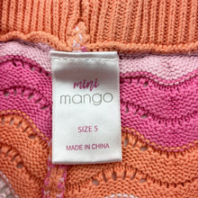 Load image into Gallery viewer, Girls Mango, knitted cotton shorts, elasticated, GUC, size 5,  
