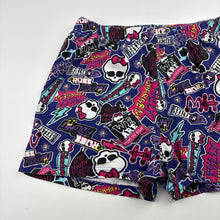 Load image into Gallery viewer, Girls MONSTER HIGH, cotton pyjama shorts, wash fade, FUC, size 6,  
