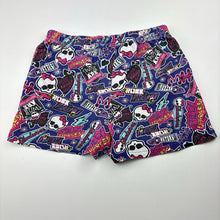 Load image into Gallery viewer, Girls MONSTER HIGH, cotton pyjama shorts, wash fade, FUC, size 6,  