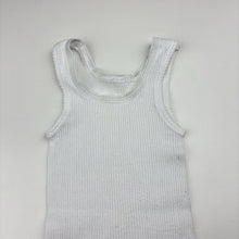 Load image into Gallery viewer, Unisex Bonds, white ribbed cotton singlet top, FUC, size 1,  
