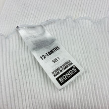 Load image into Gallery viewer, Unisex Bonds, white ribbed cotton singlet top, FUC, size 1,  