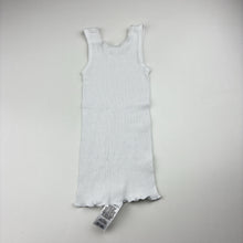 Load image into Gallery viewer, Unisex Bonds, white ribbed cotton singlet top, FUC, size 1,  