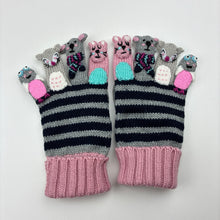 Load image into Gallery viewer, Girls Tu, knitted gloves, finger puppets, GUC, size 3-5,  