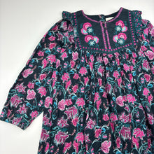 Load image into Gallery viewer, Girls LOUISE MISHA, lined organic cotton floral dress, EUC, size 6, L: 75cm