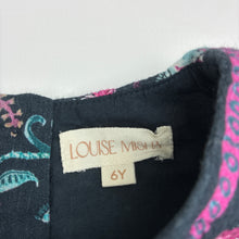 Load image into Gallery viewer, Girls LOUISE MISHA, lined organic cotton floral dress, EUC, size 6, L: 75cm