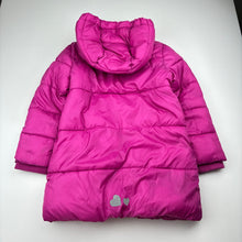 Load image into Gallery viewer, Girls Lily &amp; Dan, fleece lined puffer jacket / coat, L: 50cm, mark back left cuff, FUC, size 3-4,  