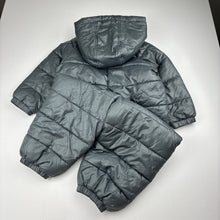 Load image into Gallery viewer, Unisex purebaby, showerproof padded puffer pramsuit, EUC, size 1,  