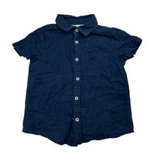 Load image into Gallery viewer, Boys Anko, navy linen / cotton short sleeve shirt, GUC, size 3,  