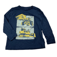 Load image into Gallery viewer, Boys Target, navy organic cotton long sleeve top, diggers, EUC, size 5,  