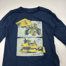 Load image into Gallery viewer, Boys Target, navy organic cotton long sleeve top, diggers, EUC, size 5,  