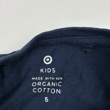 Load image into Gallery viewer, Boys Target, navy organic cotton long sleeve top, diggers, EUC, size 5,  