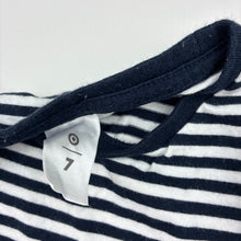 Load image into Gallery viewer, Boys Target, navy stripe cotton long sleeve tee / top, GUC, size 7,  