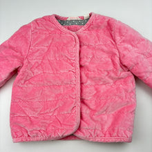 Load image into Gallery viewer, Girls Country Road, cotton lined wadded velour jacket, EUC, size 1,  