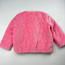 Load image into Gallery viewer, Girls Country Road, cotton lined wadded velour jacket, EUC, size 1,  