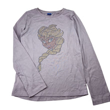Load image into Gallery viewer, Girls Disney, Frozen Elsa embellished long sleeve tee / top, GUC, size 9-10,  