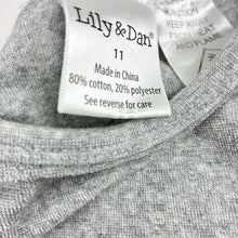 Load image into Gallery viewer, Girls Lily &amp; Dan, grey terry long sleeve pyjama top, GUC, size 11,  