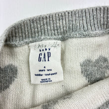 Load image into Gallery viewer, Girls GAP, soft feel knitted cotton sweater / jumper, light mark, FUC, size 4,  