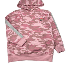 Load image into Gallery viewer, Girls THREADGIRLS, camo print fleece lined hoodie sweater, small mark, FUC, size 9-10,  